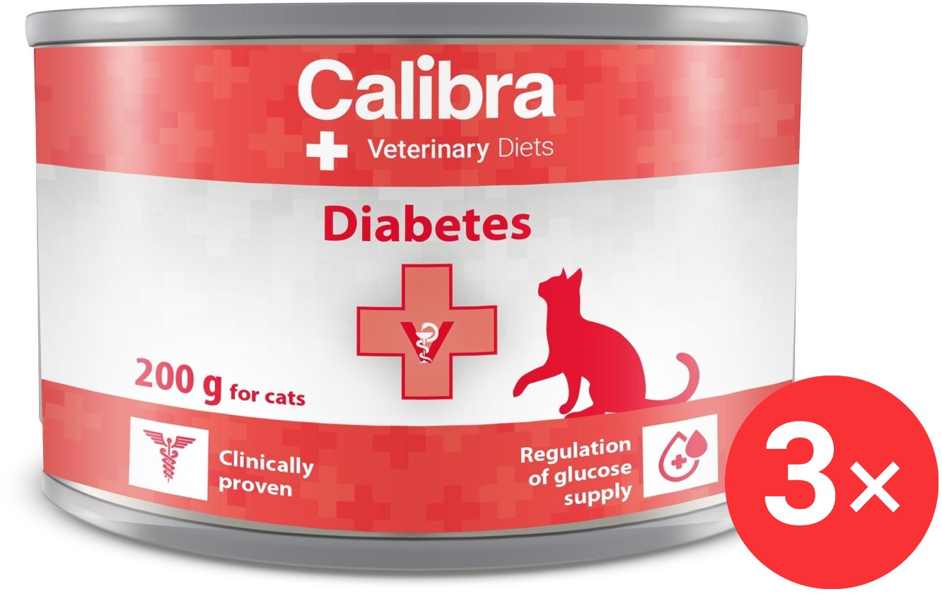 Calibra VD Cat konzerva Diabetes 3× 200 g