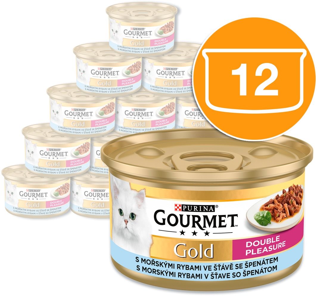 Gourmet Gold konzervy pre mačky morské ryby v omáčke 12× 85 g