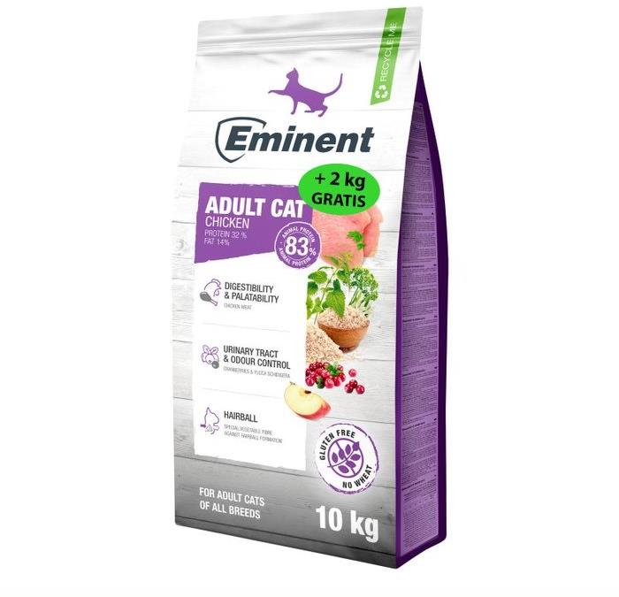 Eminent Cat Adult Chicken High Premium 10 kg + 2 kg