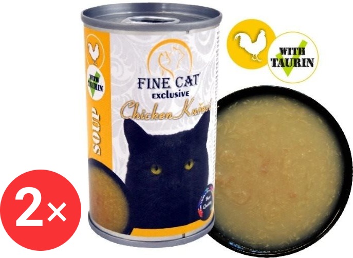 Fine Cat Exclusive polievka pre mačky kuracia 2× 158 g