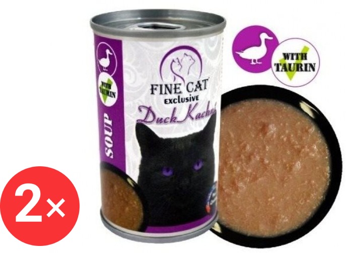 Fine Cat Exclusive polievka pre mačky kačacia 2× 158 g