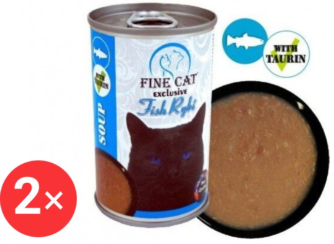 Fine Cat Exclusive polievka pre mačky rybia 2× 158 g