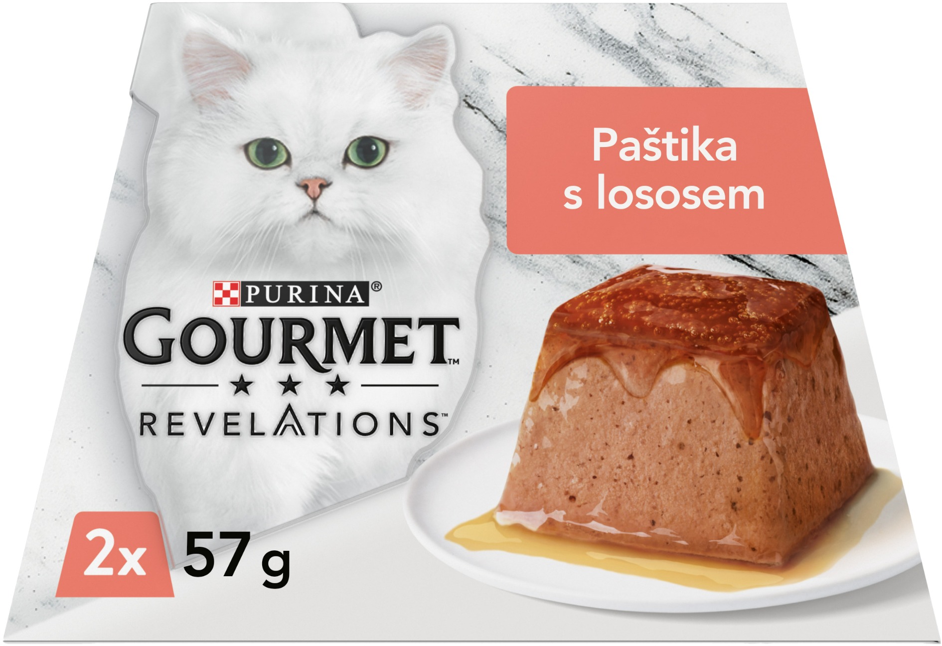 Gourmet Revelations pre mačky losos paštéta v omáčke 2× 57 g