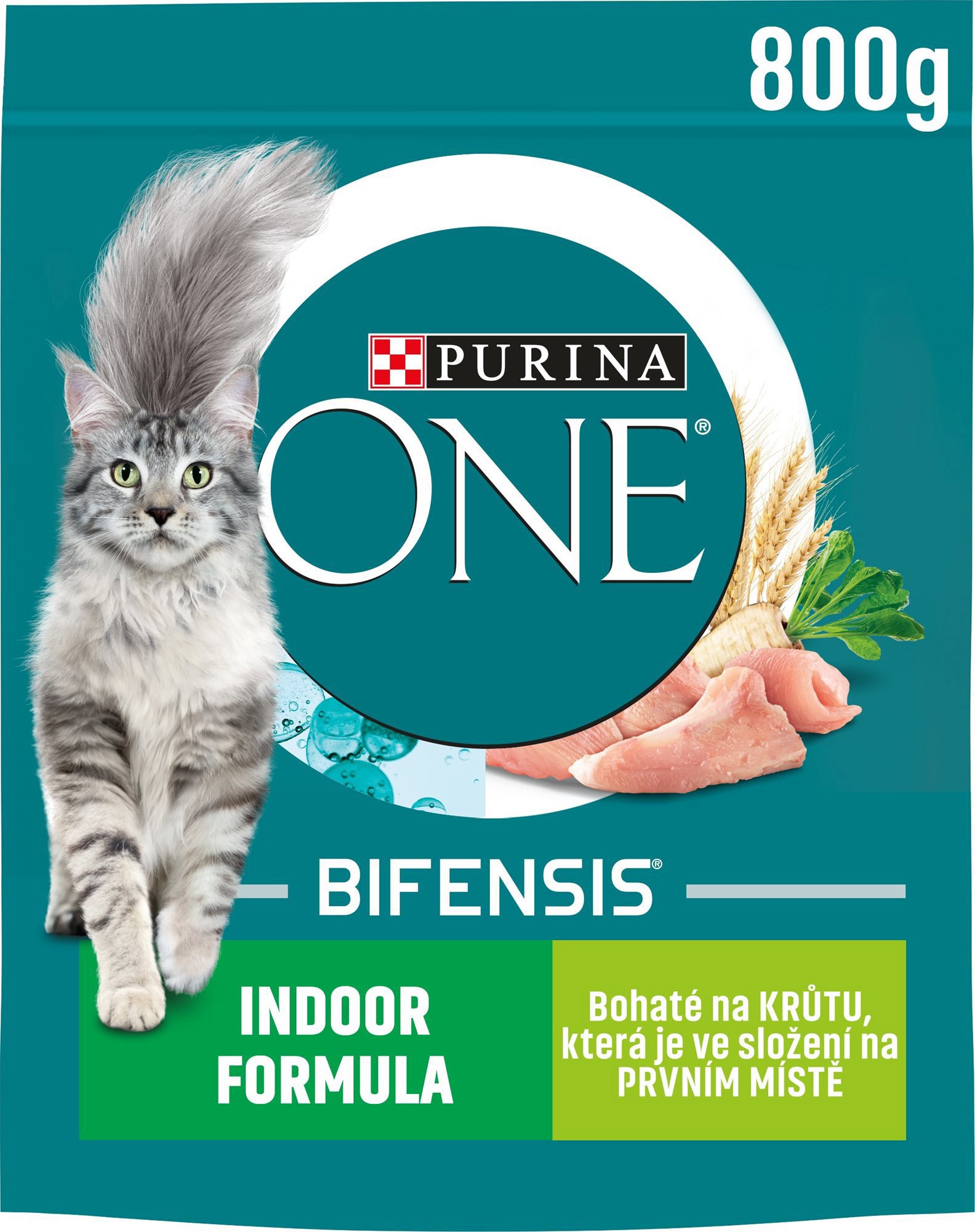 Purina ONE Bifensis Indoor granuly pre mačky morka 800 g