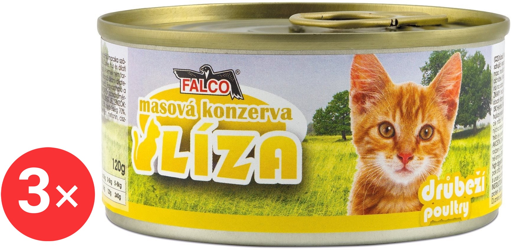 Sokol Falco LÍZA hydinová 3× 120 g