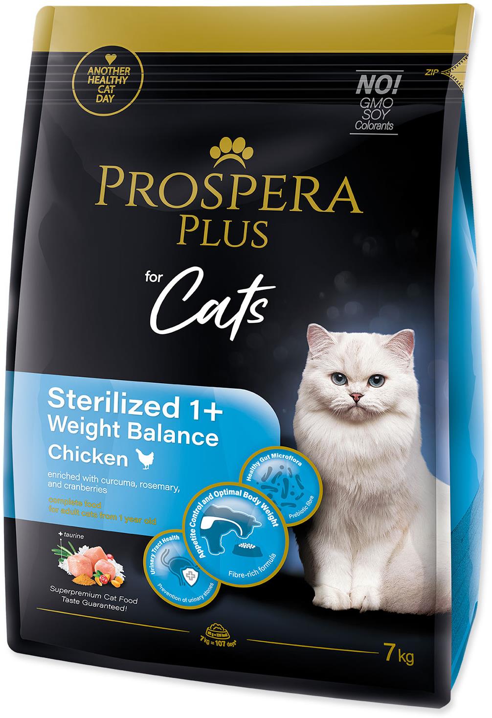 Krmivo Prospera Plus Sterilized 1+ Chicken Weight Balance 7 kg