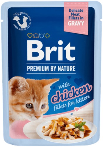 Brit Premium by Nature Cat Delicate Fillets in Gravy with Chicken for Kitten 85 g