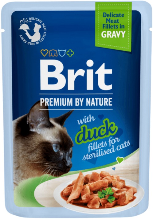 Brit Premium by Nature Cat Delicate Fillets in Gravy with Duck for Sterilised 85 g
