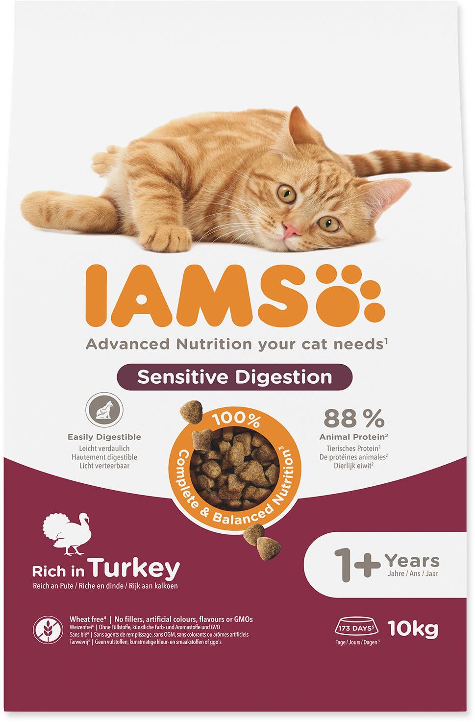 IAMS Cat Adult Sensitive Digestion Turkey 10 kg