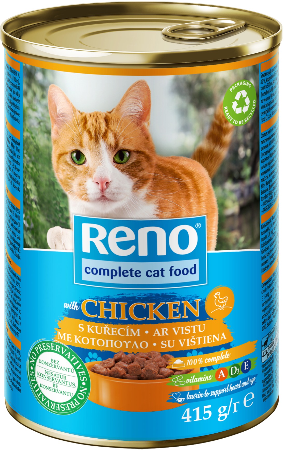 Reno konzerva pre mačku s kuracím 415 g