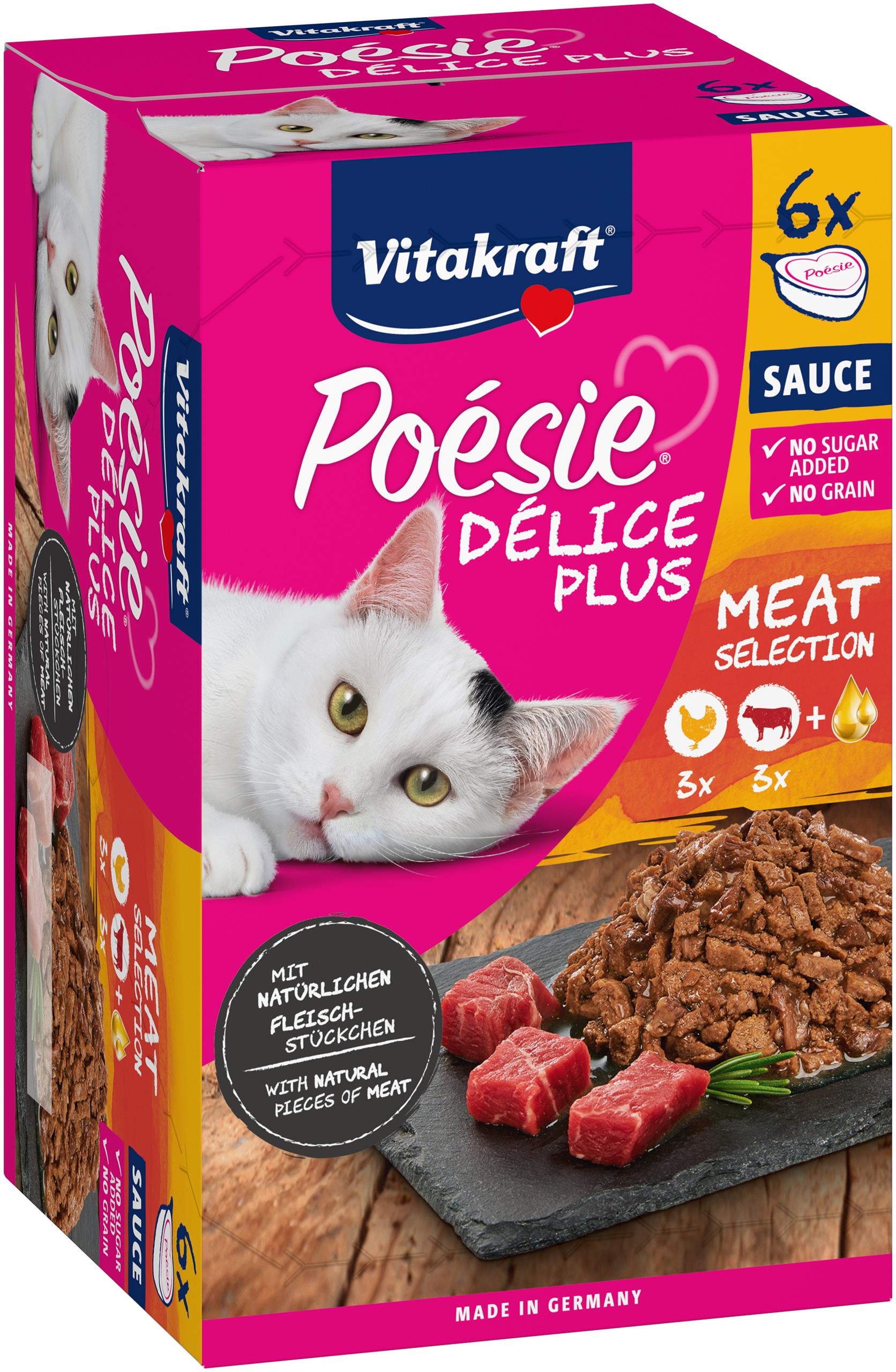 Vitakraft Poésie Délice Plus Multipack kuracie + hovädzie 6× 85 g