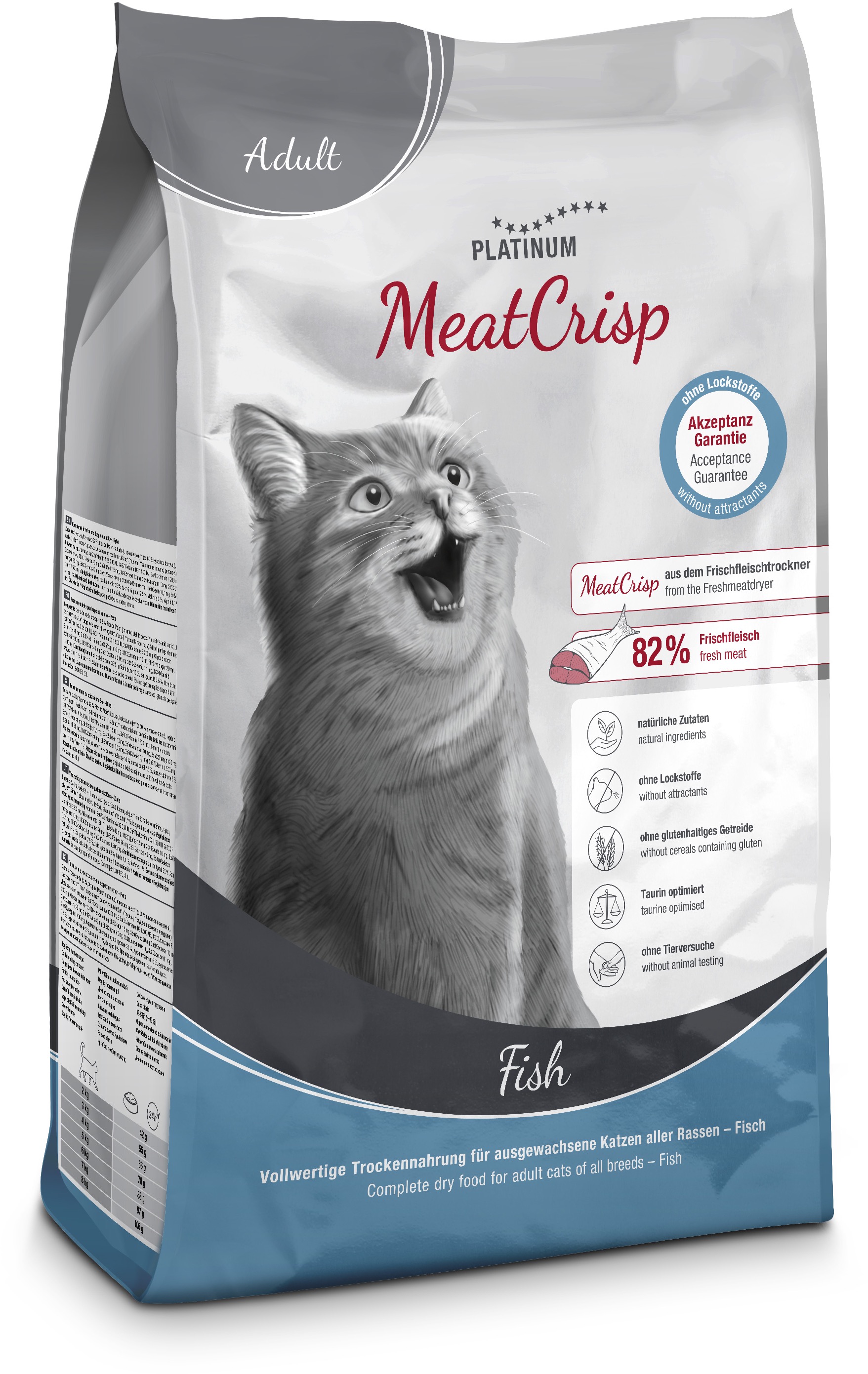 Platinum MeatCrisp Adult ryba pre dospelé mačky 1,5 kg