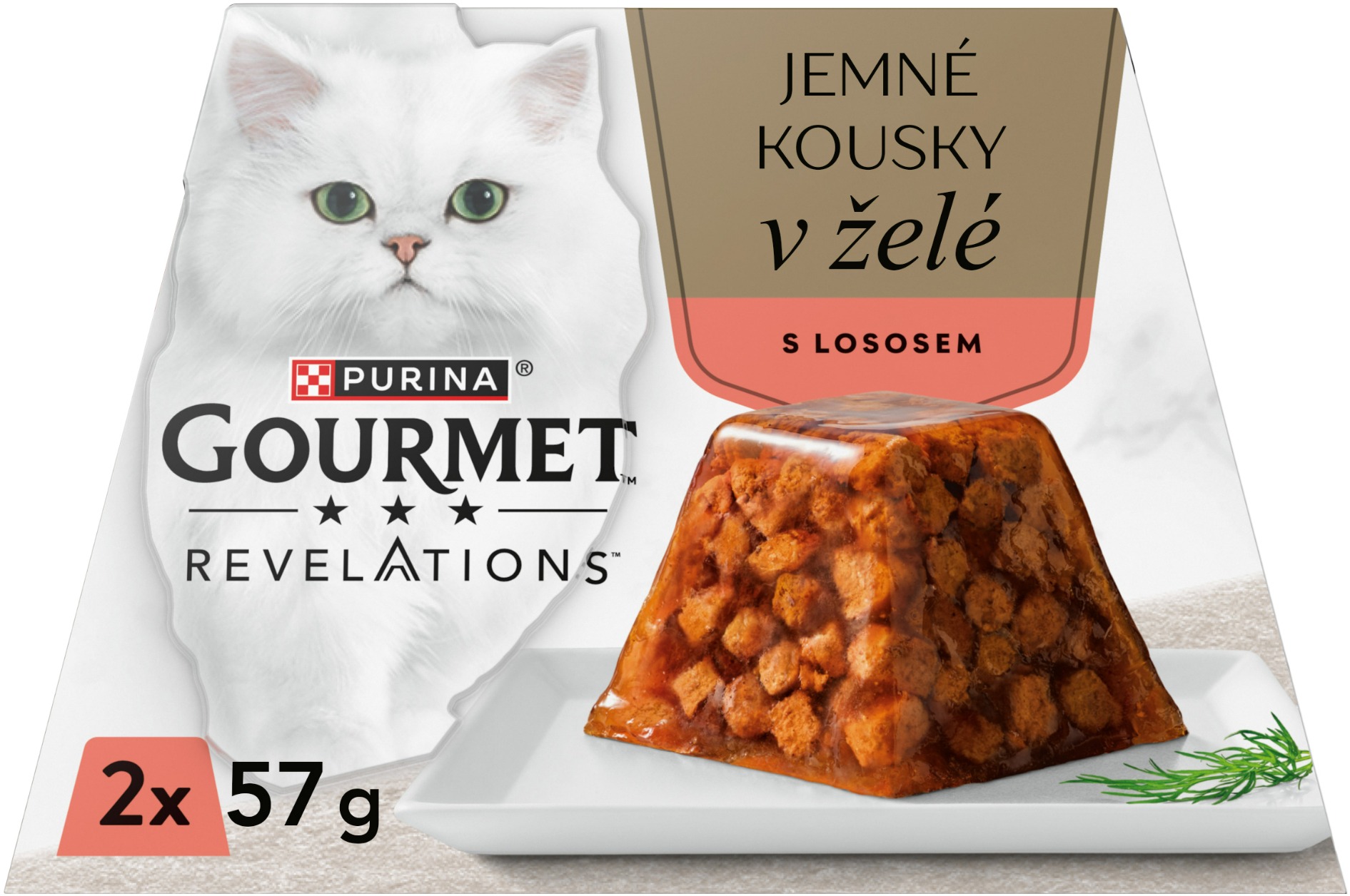 Gourmet Revelations pre mačky losos v želé 2× 57 g