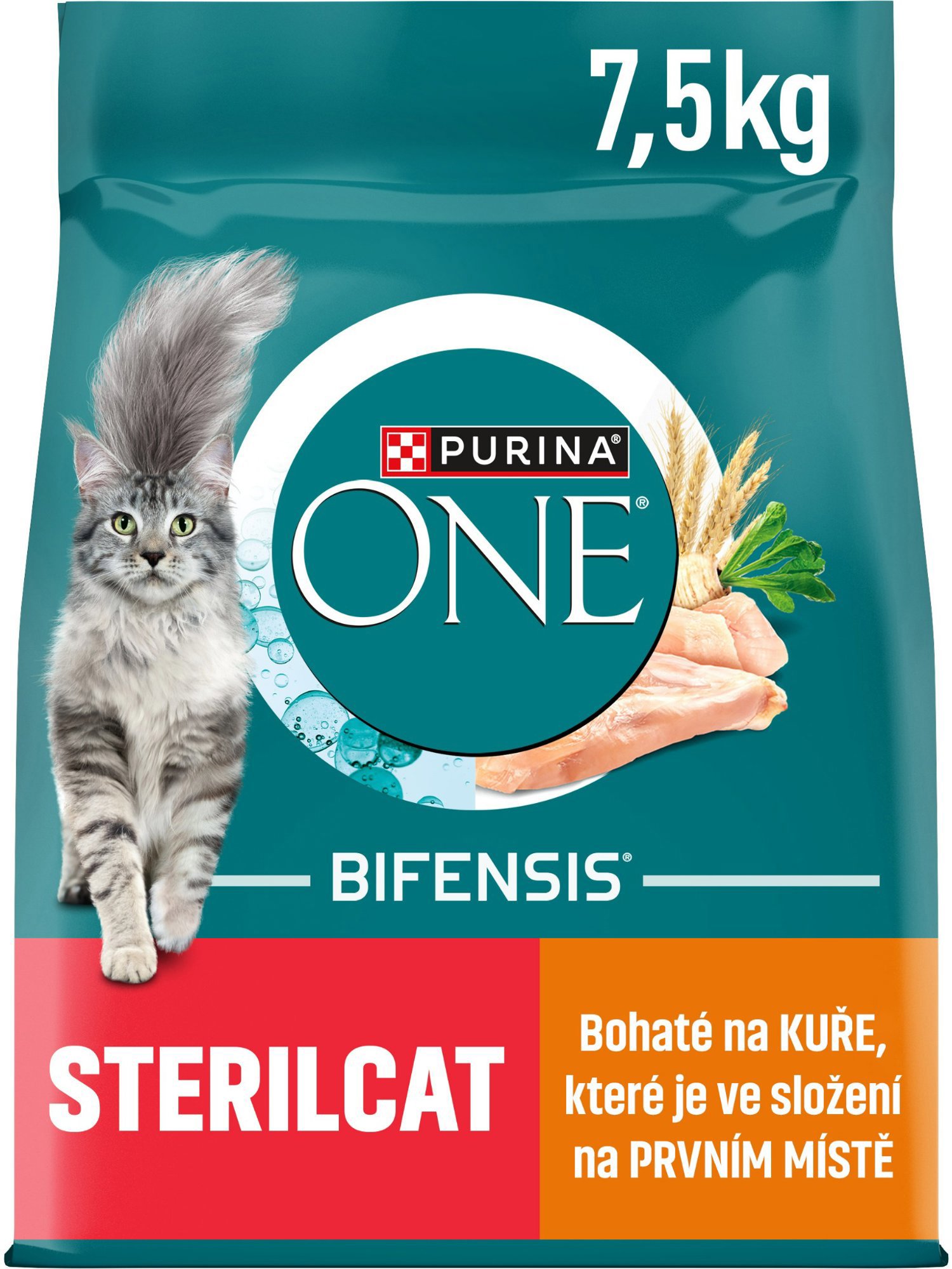 Purina ONE Bifensis Sterilised granuly pre mačky kura 7,5 kg