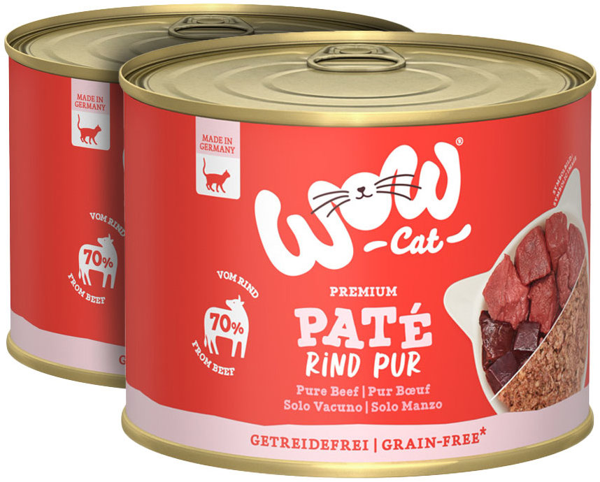 WOW Paté Hovězí Pur Adult 2 × 200 g