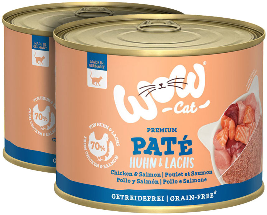 WOW Paté Kuře s lososem Adult 2 × 200 g