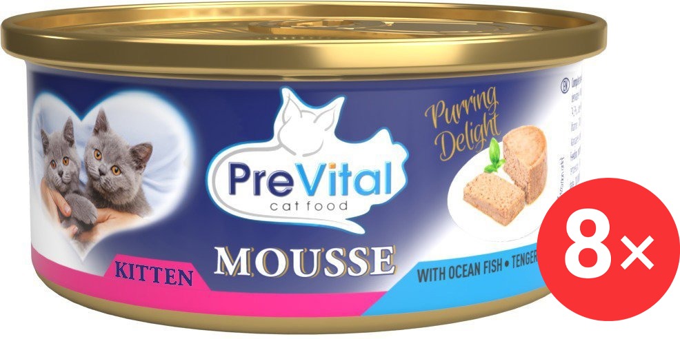 PreVital konzerva pre mačiatka, ryby 8× 85 g