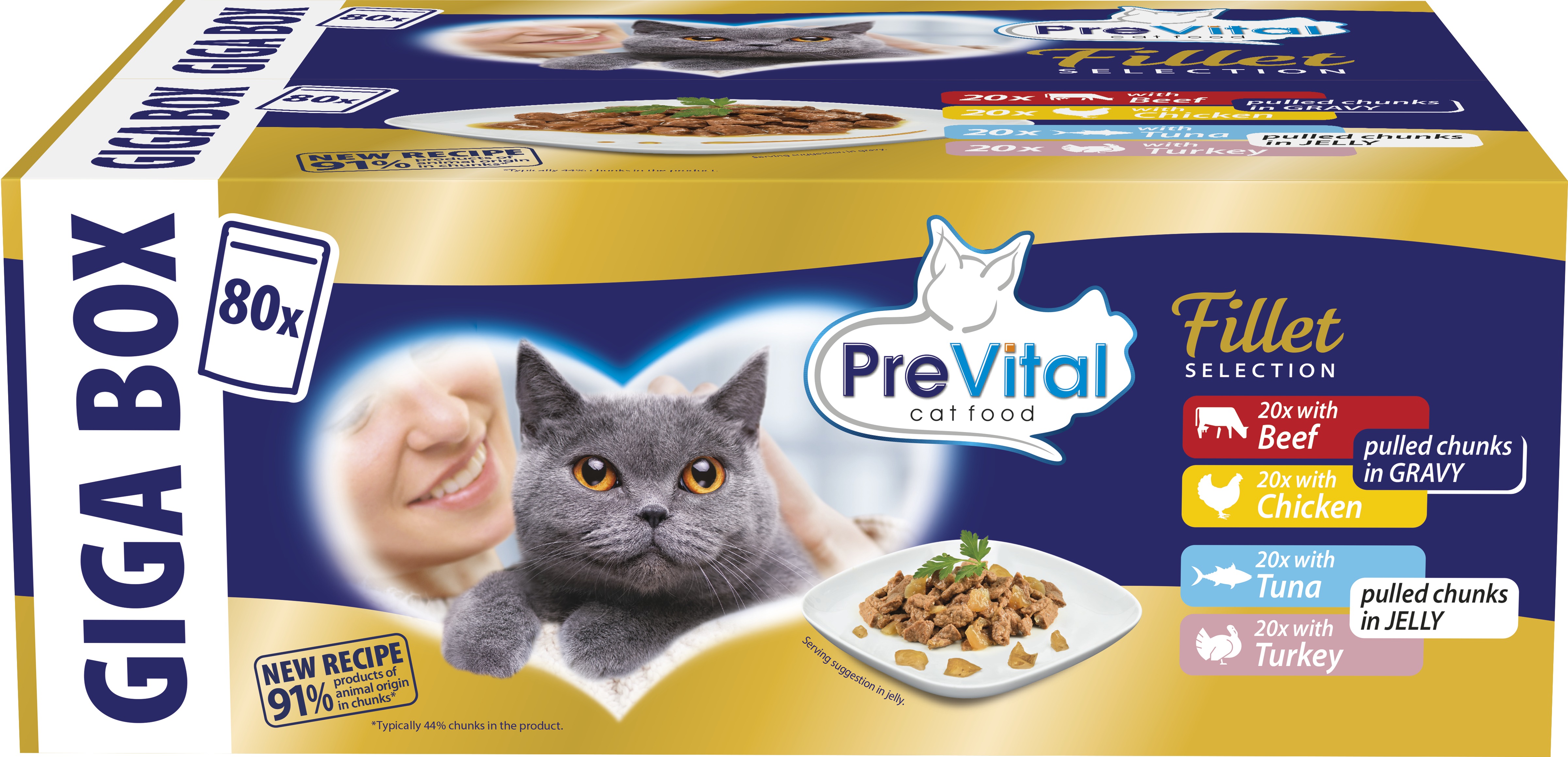 PreVital IRR kapsička pre mačky s tuniakom v želé a omáčke 80× 85 g