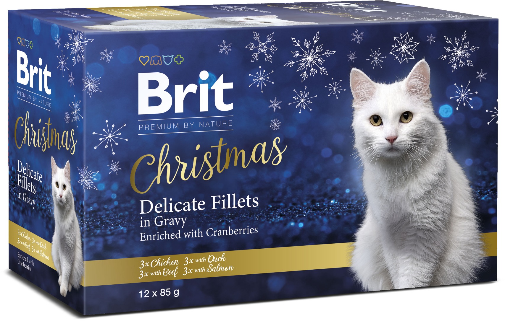 Brit Premium by Nature Multibalenie vianočných filiet v šťave 12× 85 g