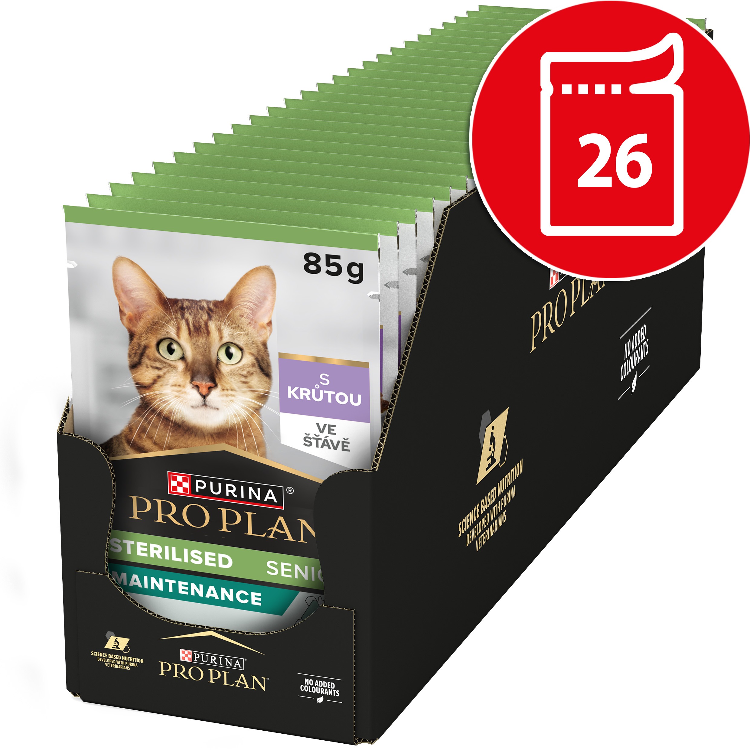 Pro Plan Cat Sterilised Senior 7+ Longevis kapsičky pre mačky morka 26× 85 g