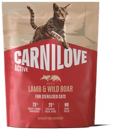 Carnilove Active Cat Dry Made with Lamb & Wild boar pre Sterilised Adult All Breeds 400 g
