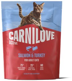 Carnilove Active Cat Dry Made with Salmon & Turkey pre Adult All Breeds 400 g