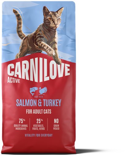 Carnilove Active Cat Dry Made with Salmon & Turkey pre Adult All Breeds 6 kg
