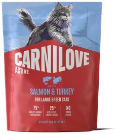 Carnilove Active Cat Dry Made with Salmon & Turkey pre Adult Large Breeds 400 g