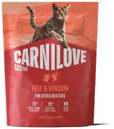 Carnilove Active Cat Dry Made with Beef & Venison pre Sterilized Adult All Breeds 400 g