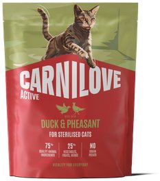Carnilove Active Cat Dry Made with Duck & Pheasant for Sterilised Adult All Breeds 400 g