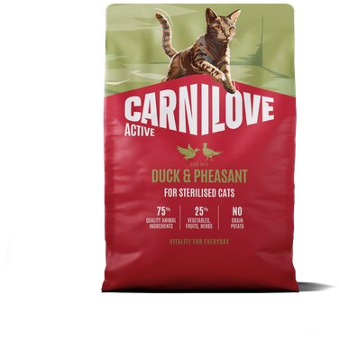 Carnilove Active Cat Dry Made with Duck & Pheasant for Sterilised Adult All Breeds 2 kg