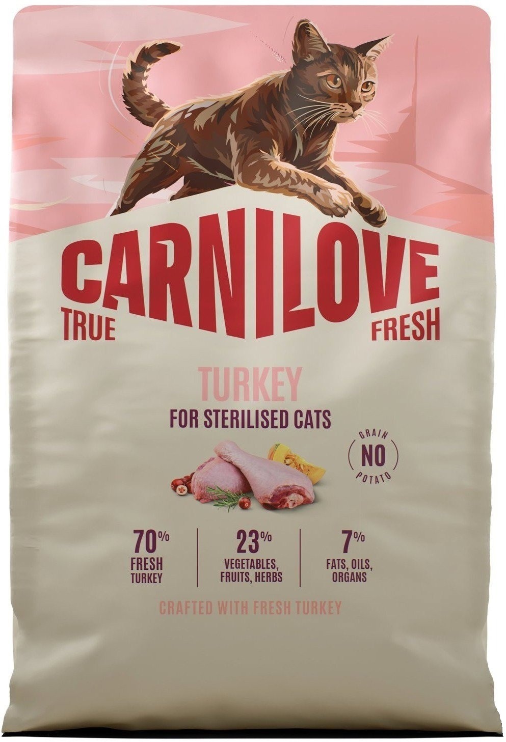 Carnilove True Fresh Cat Dry Turkey pre Sterilised Adult All Breeds 2 kg