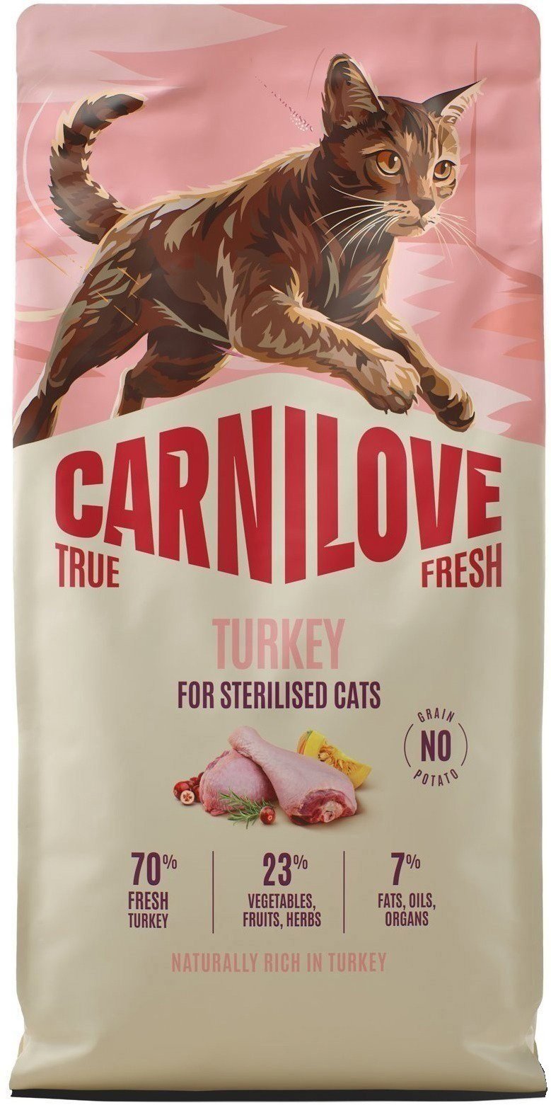 Carnilove True Fresh Cat Dry Turkey pre Sterilised Adult All Breeds 6 kg