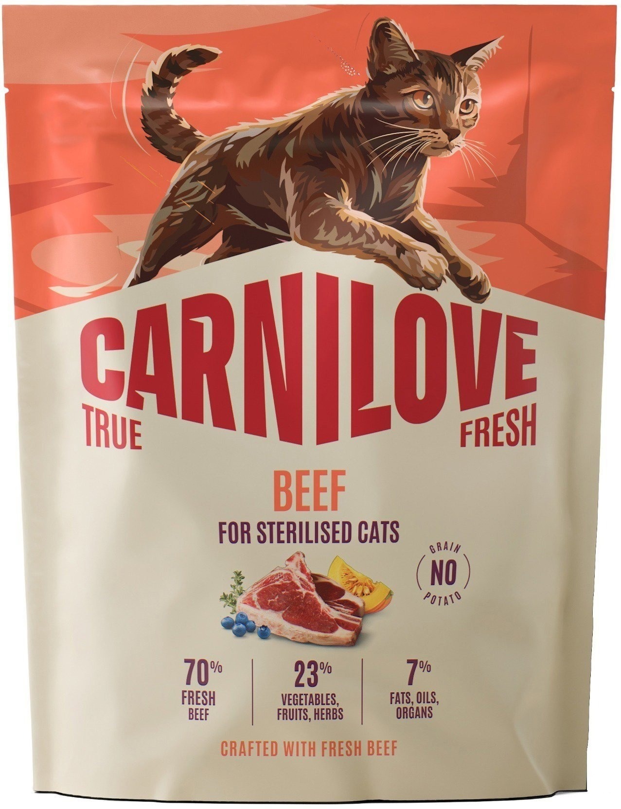 Carnilove True Fresh Cat Dry Beef pre Sterilized Adult All Breeds 400 g