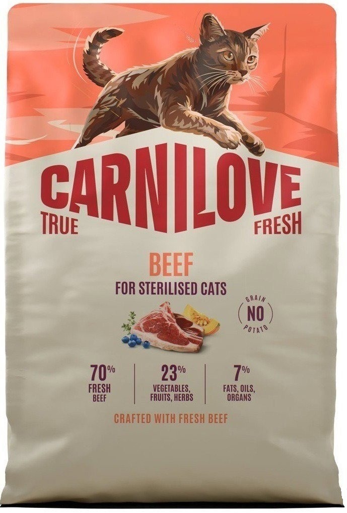 Carnilove True Fresh Cat Dry Beef pre Sterilized Adult All Breeds 2 kg