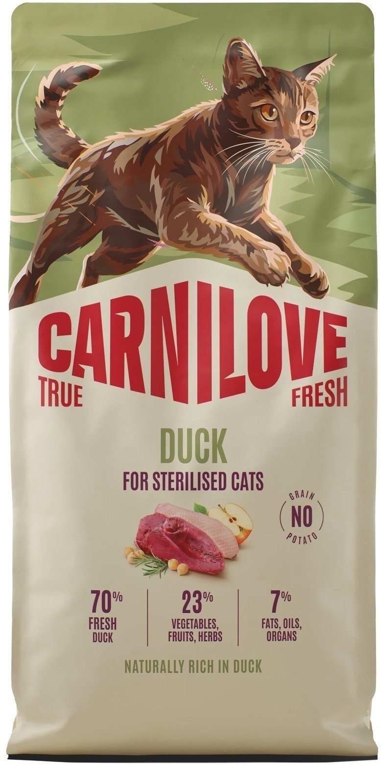 Carnilove True Fresh Cat Dry Duck pre Sterilized Adult All Breeds 6 kg