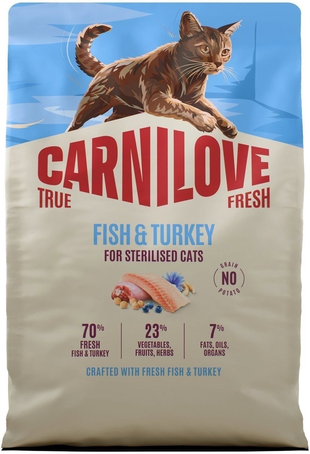 Carnilove True Fresh Cat Dry Fish & Turkey pre Sterilised Adult All Breeds 2 kg