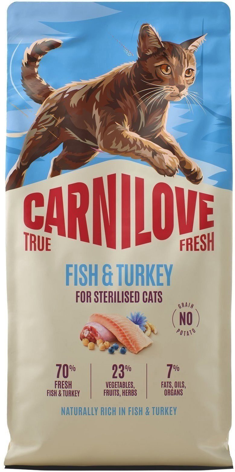 Carnilove True Fresh Cat Dry Fish & Turkey pre Sterilised Adult All Breeds 6 kg