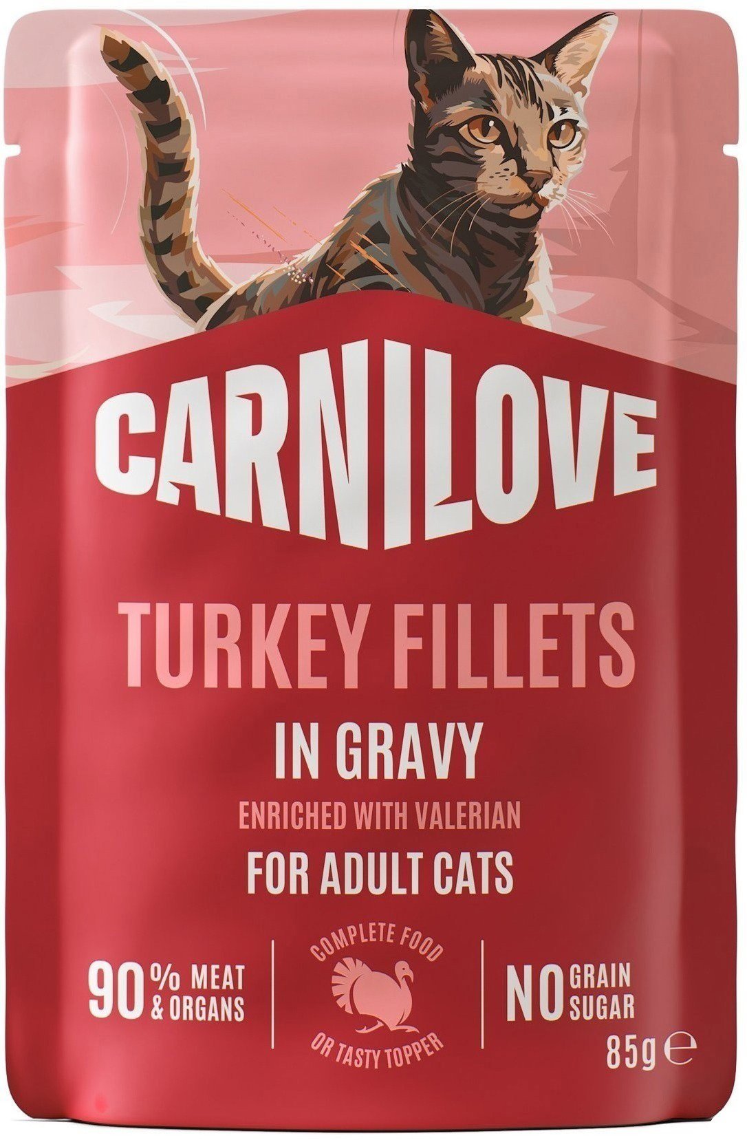 Carnilove Cat Pouch Gravy rich in Turkey enriched with Valerian 85 g