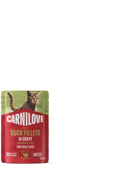 Carnilove Cat Pouch Gravy rich in Duck enriched with Catnip 85 g