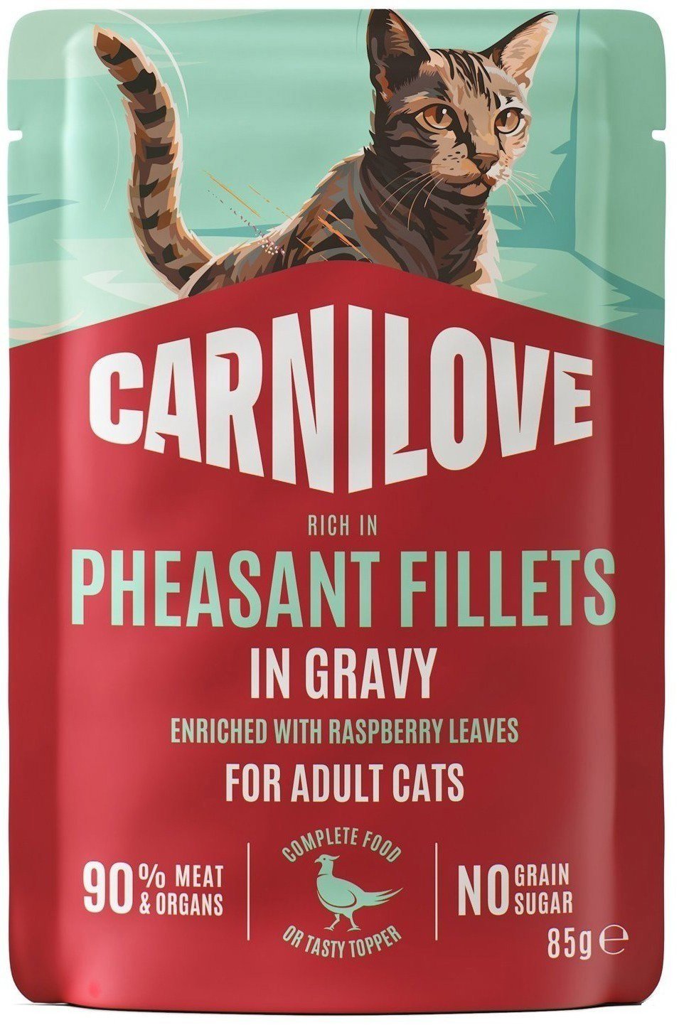 Carnilove Cat Pouch Gravy rich in Pheasant enriched with Raspberry Leaves 85 g