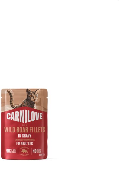 Carnilove Cat Pouch Gravy rich in Wild Boar enriched with Chamomile 85 g