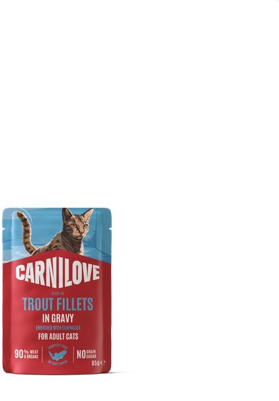 Carnilove Cat Pouch Gravy rich in Trout enriched with Echinacea 85 g
