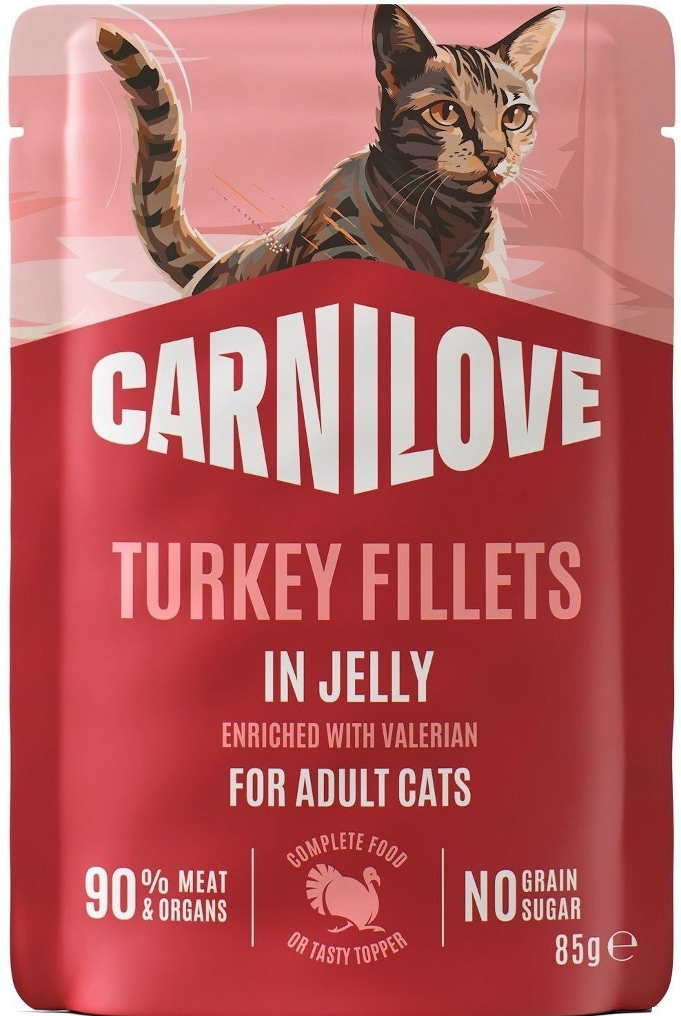 Carnilove Cat Pouch Jelly rich in Turkey enriched with Valerian 85 g