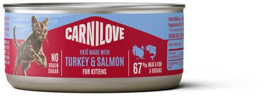 Carnilove Cat Can Paté Made with Turkey & Salmon for Kittens 100 g