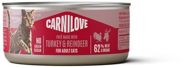 Carnilove Cat Can Paté Made with Turkey & Reindeer 100 g