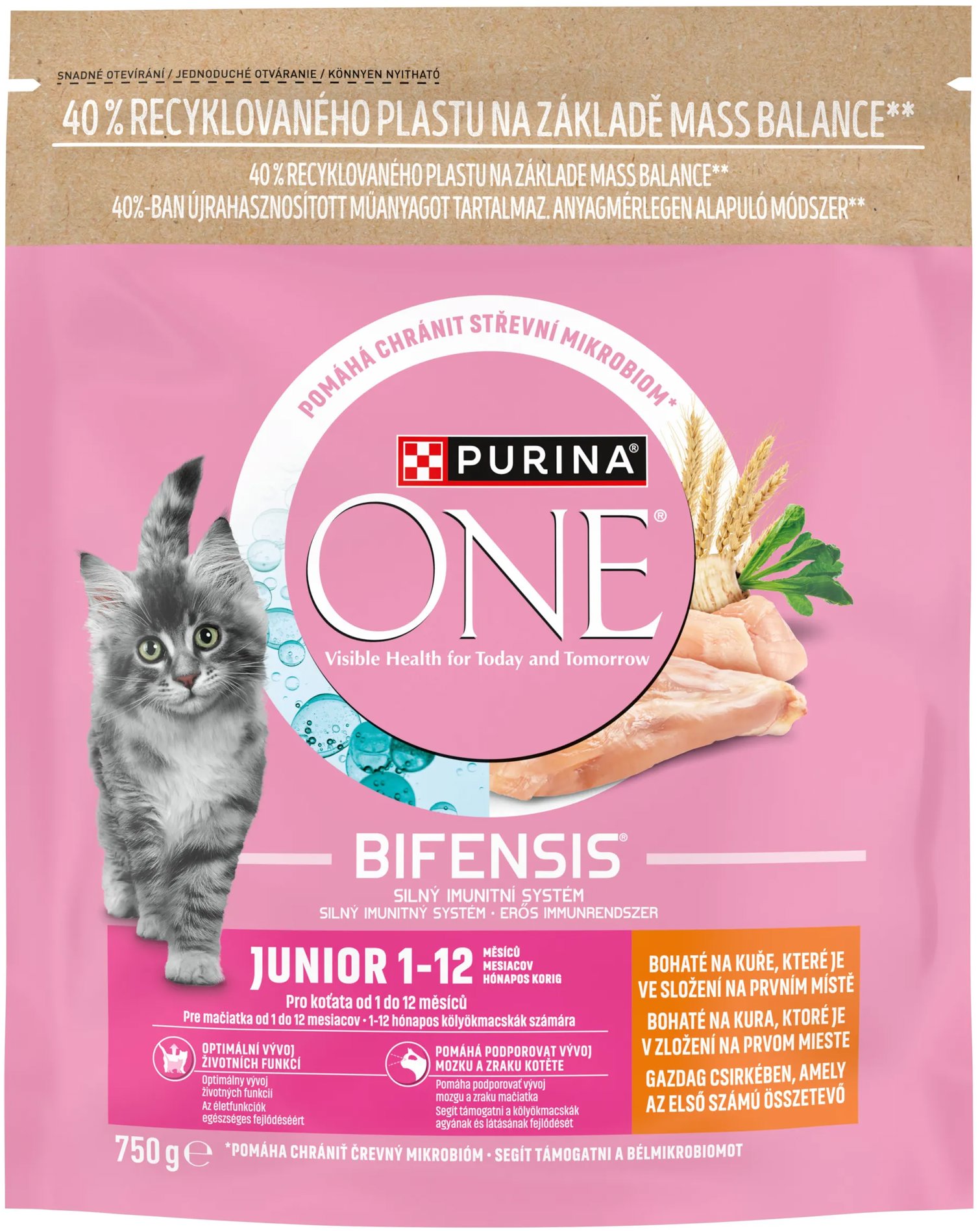 Purina ONE Bifensis Junior granuly pre mačiatka kura 750 g