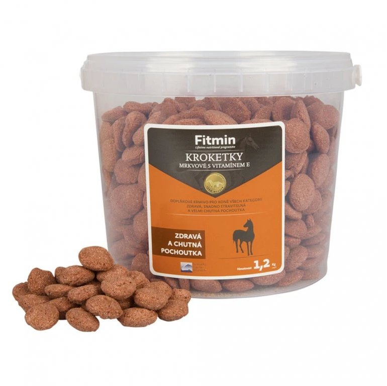 Fitmin Kroketky mrkva + vit. E pochúťka pre kone 1,2 kg