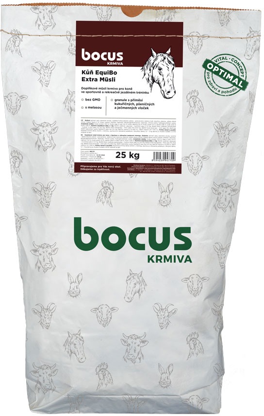 BOCUS EquiBo Extra Müsli krmivo pre kone v záťaži 25 kg