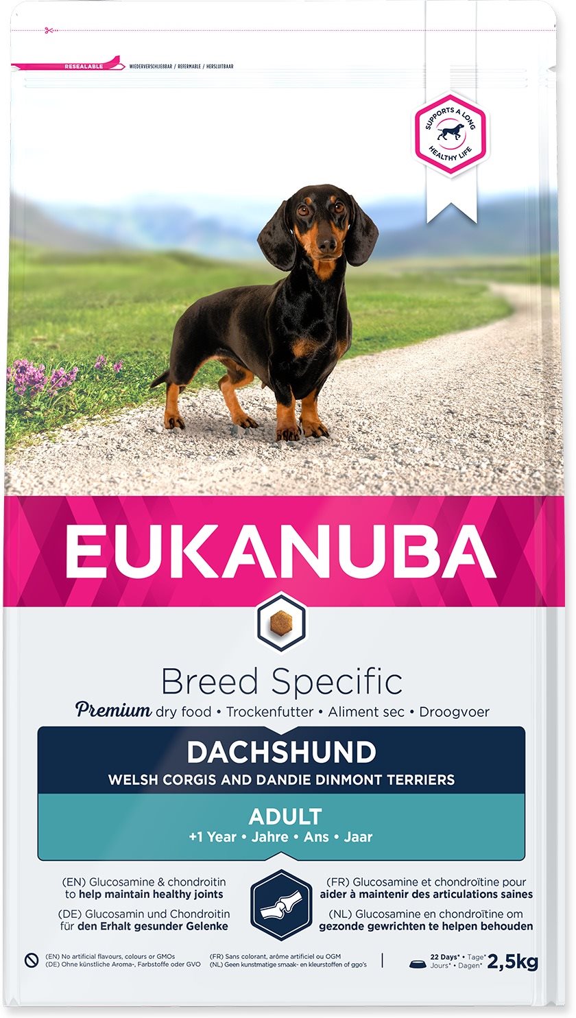 Eukanuba Dachshund Jazvečík 2,5 kg